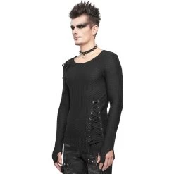 T-Shirt Manches Longues Asymétrique 'Titan' Noir 29 T-Shirt Manches Longues Asymétrique 'Titan' Noir -Magasin De Mode t shirt manches longues asymetrique titan noir 7