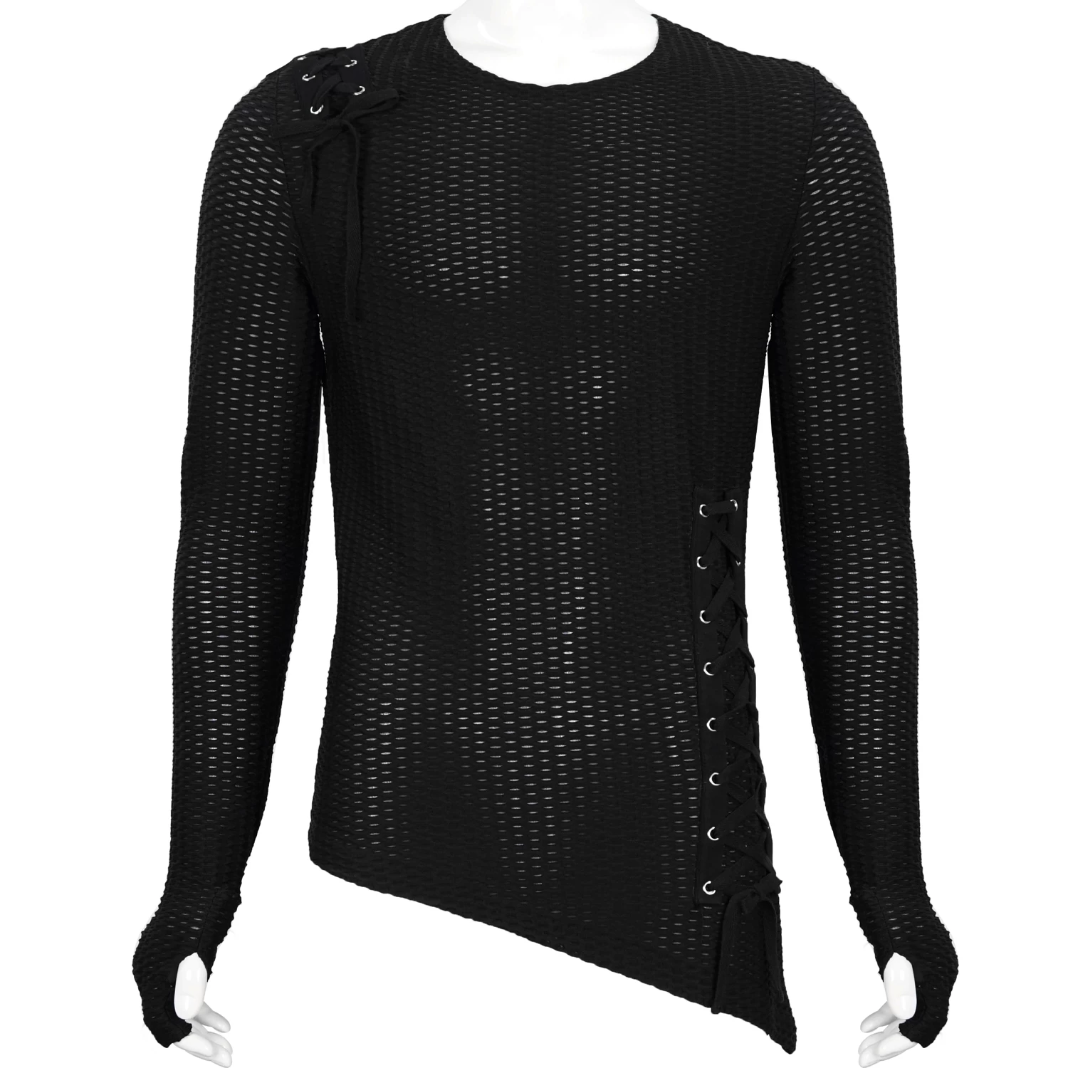 T-Shirt Manches Longues Asymétrique 'Titan' Noir 3 T-Shirt Manches Longues Asymétrique 'Titan' Noir