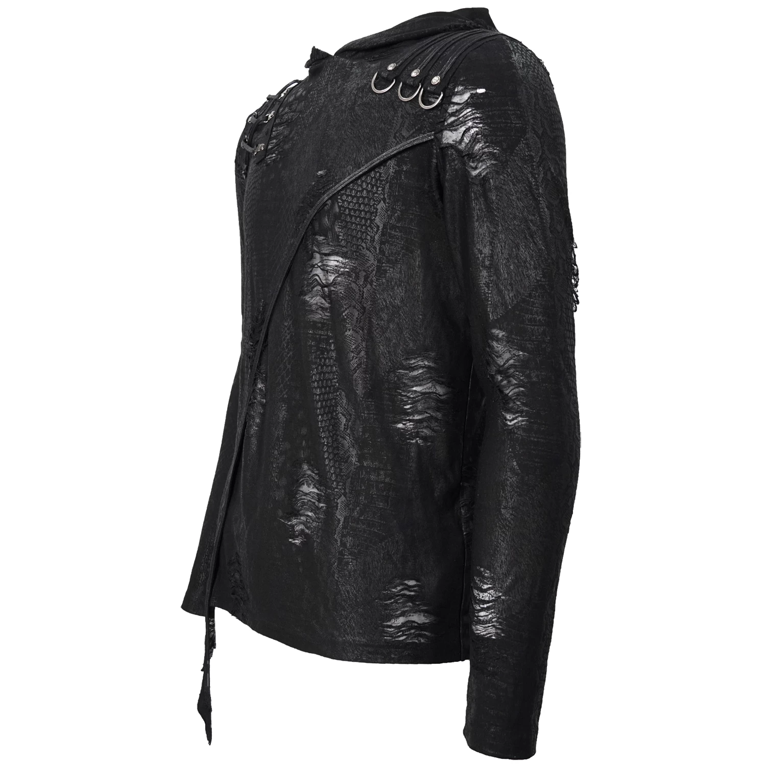 T-Shirt Manches Longues 'Diablo Shabby' à Capuche Noir 13 T-Shirt Manches Longues 'Diablo Shabby' à Capuche Noir – Image 11