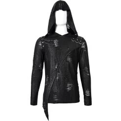 T-Shirt Manches Longues 'Diablo Shabby' à Capuche Noir 31 T-Shirt Manches Longues 'Diablo Shabby' à Capuche Noir -Magasin De Mode t shirt manches longues diablo shabby a capuche noir 11