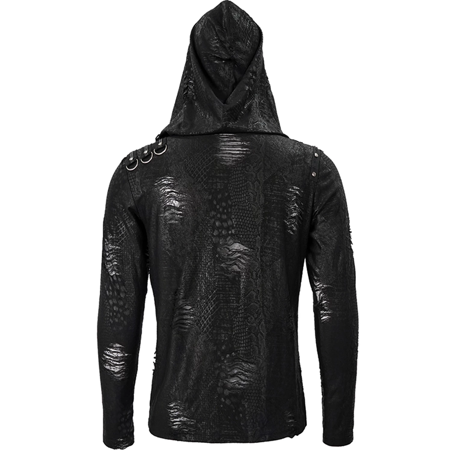 T-Shirt Manches Longues 'Diablo Shabby' à Capuche Noir 15 T-Shirt Manches Longues 'Diablo Shabby' à Capuche Noir – Image 13