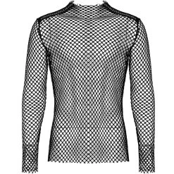 T-Shirt Manches Longues 'Xanthus' En Résille Noire 32 T-Shirt Manches Longues 'Xanthus' En Résille Noire -Magasin De Mode t shirt manches longues xanthus en resille noire 12