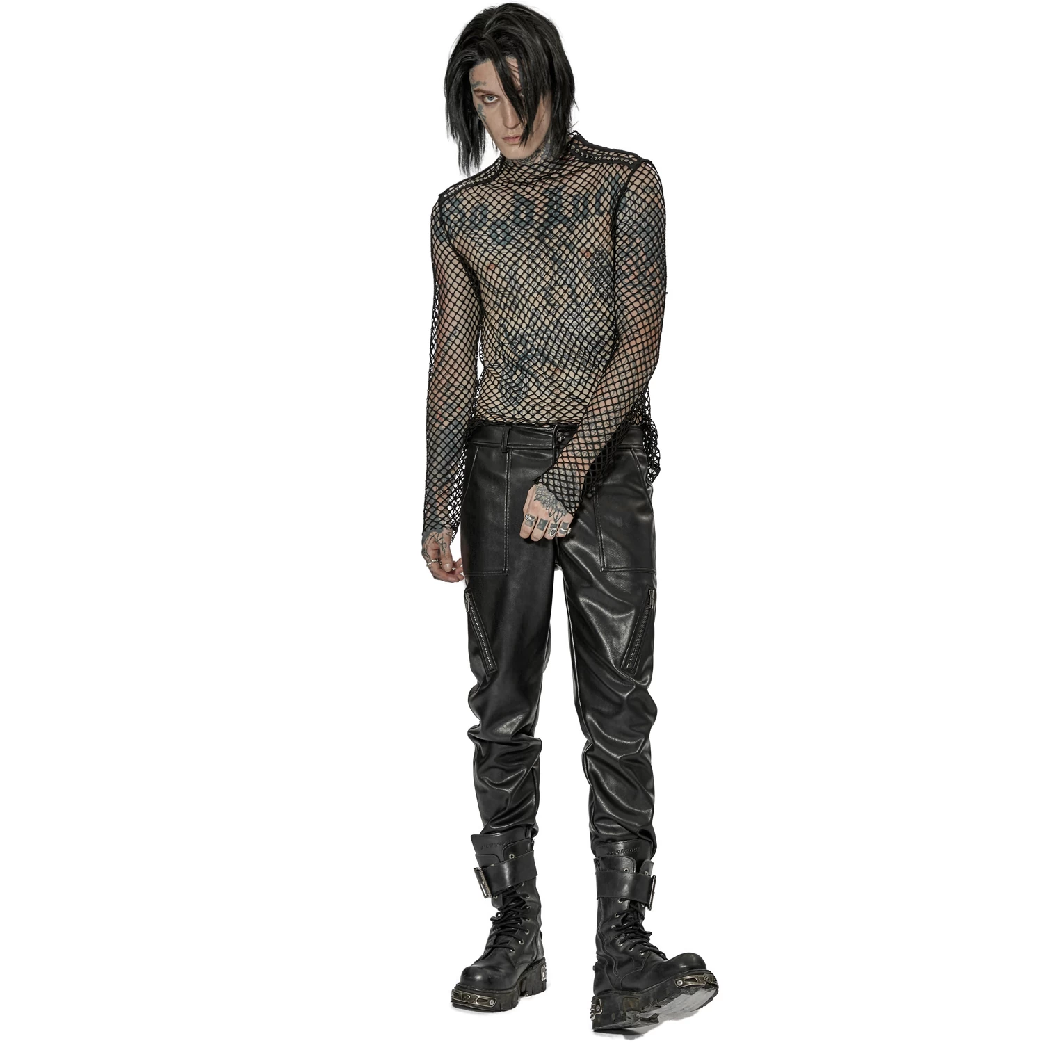 T-Shirt Manches Longues 'Xanthus' En Résille Noire 10 T-Shirt Manches Longues 'Xanthus' En Résille Noire – Image 8