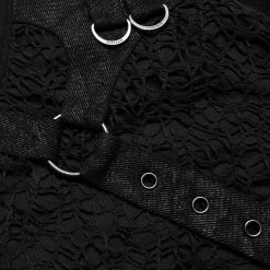 T-Shirt Pour Hommes 'Punk Mesh' Noir -Magasin De Mode t shirt pour hommes punk mesh noir 10