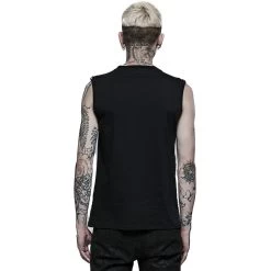 T-Shirt Pour Hommes 'Punk Mesh' Noir -Magasin De Mode t shirt pour hommes punk mesh noir 2