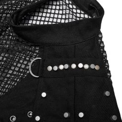 T-Shirt Sans Manches 'Burning Man' En Résille Noire 30 T-Shirt Sans Manches 'Burning Man' En Résille Noire -Magasin De Mode t shirt sans manches burning man en resille noire 13