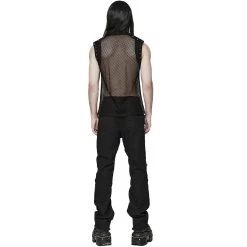 T-Shirt Sans Manches 'Burning Man' En Résille Noire 22 T-Shirt Sans Manches 'Burning Man' En Résille Noire -Magasin De Mode t shirt sans manches burning man en resille noire 5