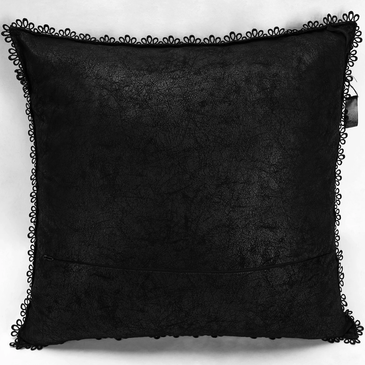 Taie D'Oreiller Décorative 'Gothic Cozy' Noire 4 Taie D'Oreiller Décorative 'Gothic Cozy' Noire – Image 2