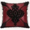 Taie D'Oreiller Décorative 'Gothic Cozy' Rouge 1 Taie D'Oreiller Décorative 'Gothic Cozy' Rouge -Magasin De Mode taie d oreiller decorative gothic cozy rouge