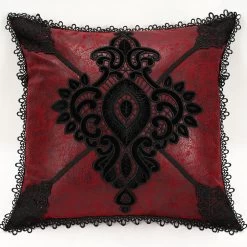 Taie D'Oreiller Décorative 'Gothic Cozy' Rouge