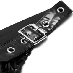 Top à Bretelles 'Toxic' En Vinyle Noir -Magasin De Mode top a bretelles toxic en vinyle noir 13