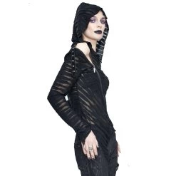 Top à Capuche Asymétrique 'Cyber Game' Noir -Magasin De Mode top a capuche asymetrique cyber game noir 22