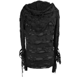 Top à Capuche 'Gothic Damage' Noir -Magasin De Mode top a capuche gothic damage noir 10