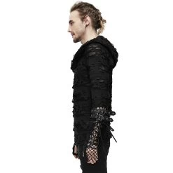 Top à Capuche 'Gothic Damage' Noir -Magasin De Mode top a capuche gothic damage noir 4