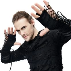 Top à Capuche 'Gothic Damage' Noir -Magasin De Mode top a capuche gothic damage noir 7