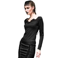 Top à Manches Longues 'Arcadia' Noir -Magasin De Mode top a manches longues arcadia noir 3