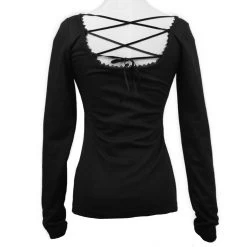 Top à Manches Longues 'Arcadia' Noir -Magasin De Mode top a manches longues arcadia noir 5