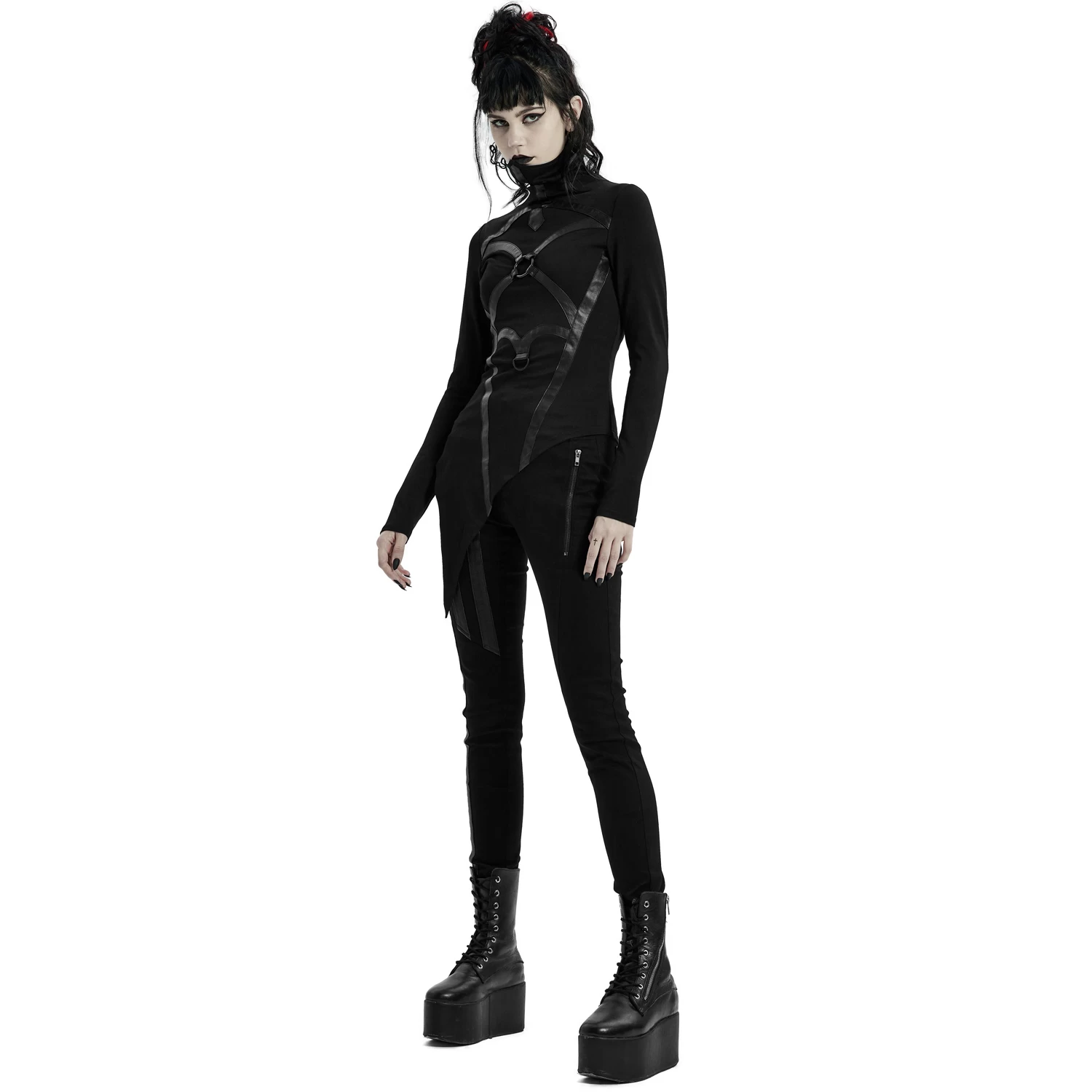 Top à Manches Longues 'Church Architectura' Noir 8 Top à Manches Longues 'Church Architectura' Noir – Image 6