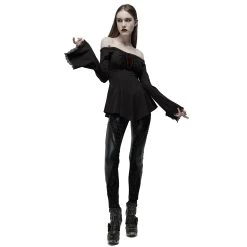 Top à Manches Longues 'Coffin' Noir -Magasin De Mode top a manches longues coffin noir 4
