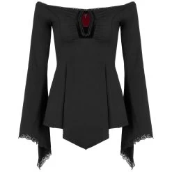 Top à Manches Longues 'Coffin' Noir -Magasin De Mode top a manches longues coffin noir 5