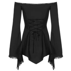Top à Manches Longues 'Coffin' Noir -Magasin De Mode top a manches longues coffin noir 6