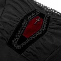 Top à Manches Longues 'Coffin' Noir -Magasin De Mode top a manches longues coffin noir 8