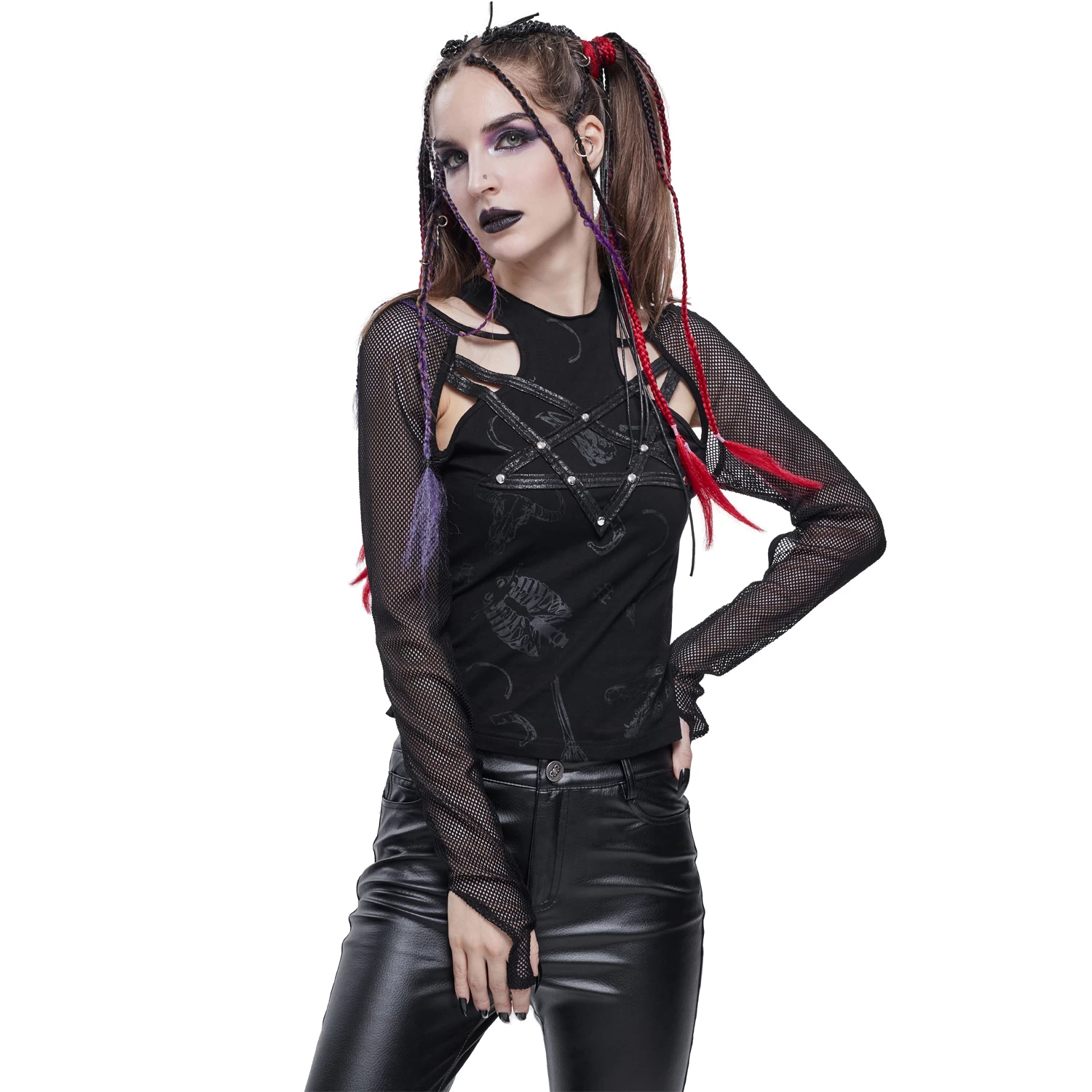 Top à Manches Longues 'Draven' Noir 6 Top à Manches Longues 'Draven' Noir – Image 4