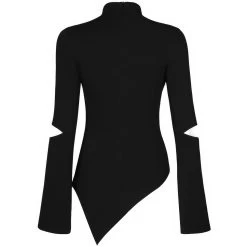 Top à Manches Longues 'Guenievre' Noir -Magasin De Mode top a manches longues guenievre noir 10