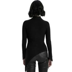 Top Asymétrique 'Rib Cage' Noir -Magasin De Mode top asymetrique rib cage noir 2
