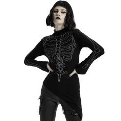 Top Asymétrique 'Rib Cage' Noir -Magasin De Mode top asymetrique rib cage noir 4