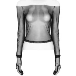 Top 'Enigma' En Résille Noire -Magasin De Mode top enigma en resille noire 5