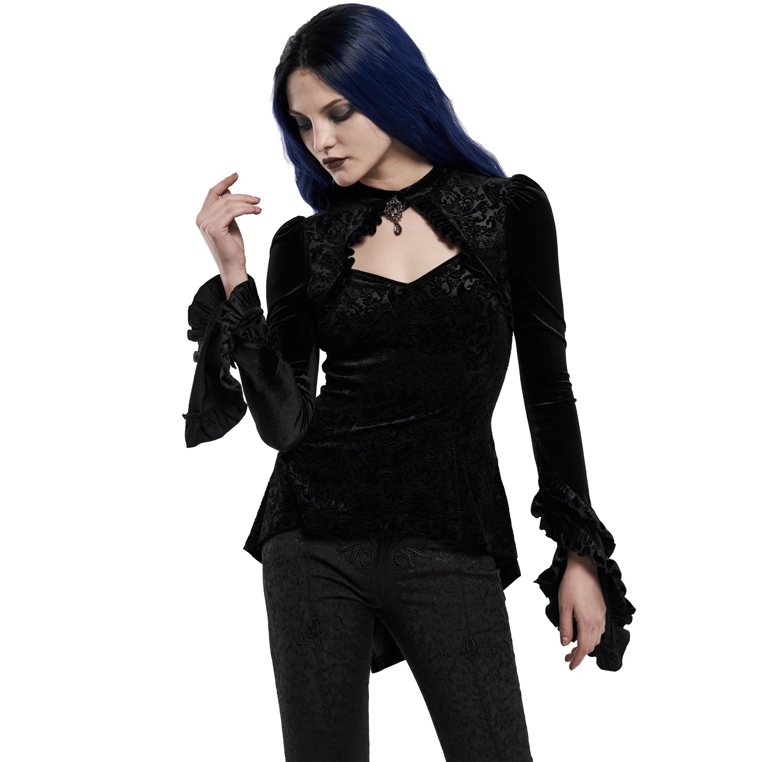 Top 'Ophelia' En Velours Noir 4 Top 'Ophelia' En Velours Noir – Image 2