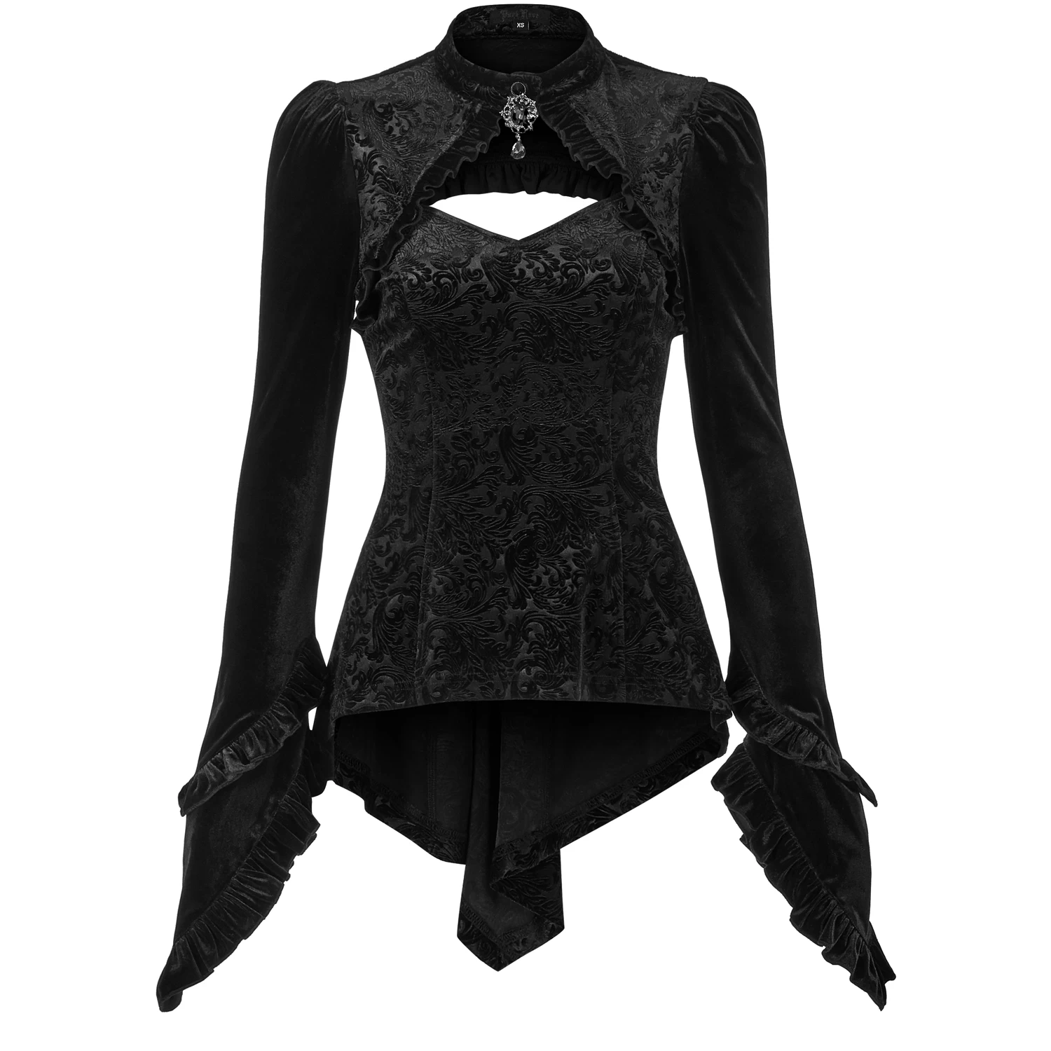 Top 'Ophelia' En Velours Noir 3 Top 'Ophelia' En Velours Noir