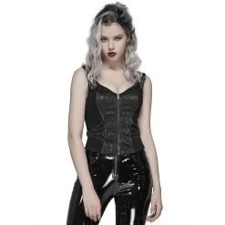 Top Sans Manches 'Poison' En Jacquart Noir 19 Top Sans Manches 'Poison' En Jacquart Noir -Magasin De Mode top sans manches poison en jacquart noir 4