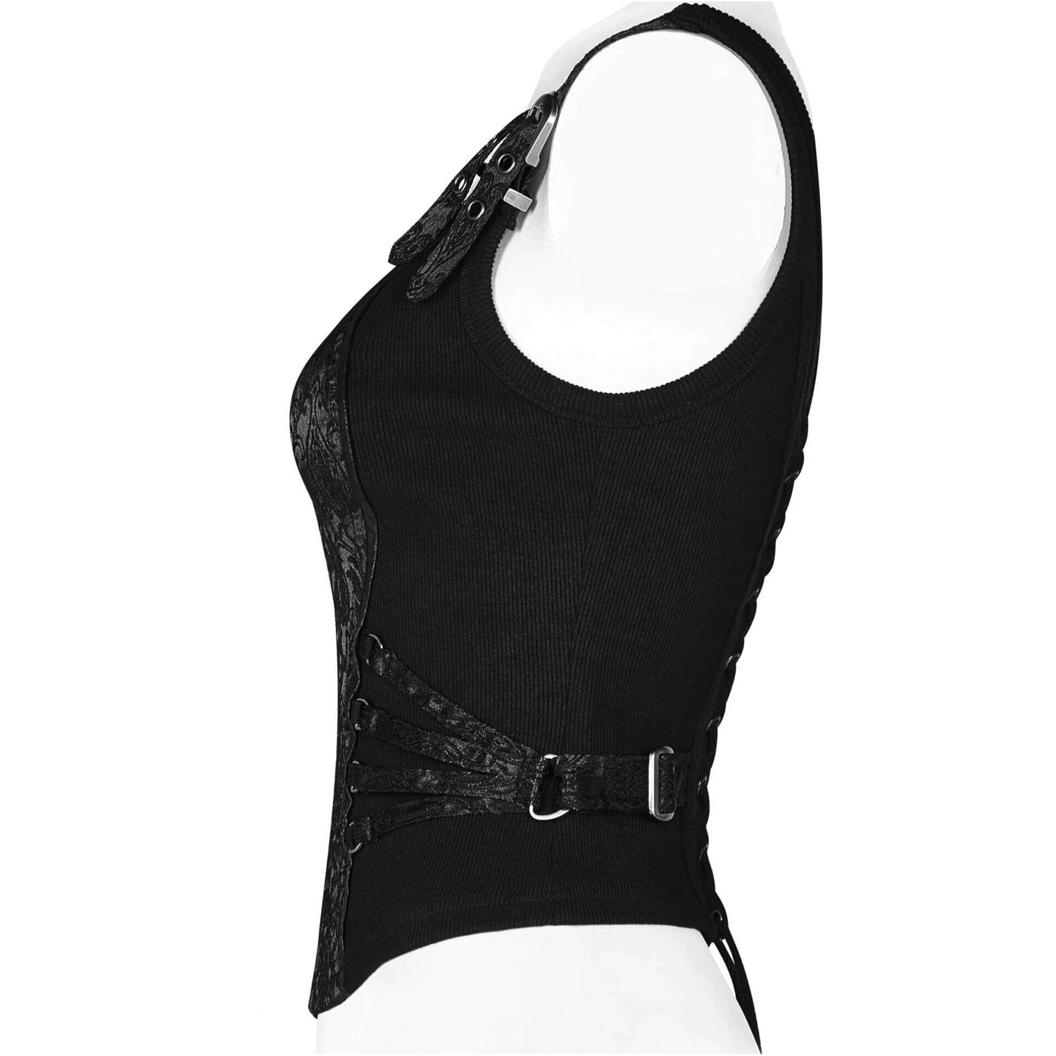 Top Sans Manches 'Poison' En Jacquart Noir 11 Top Sans Manches 'Poison' En Jacquart Noir â Image 9