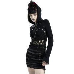 Veste Boléro 'Dark Doll' Noire -Magasin De Mode veste bolero dark doll noire 5