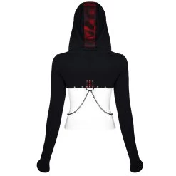 Veste Boléro 'Dark Doll' Noire Et Rouge -Magasin De Mode veste bolero dark doll noire et rouge 12