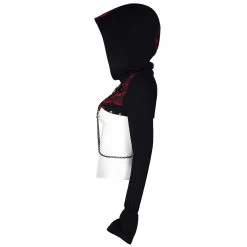 Veste Boléro 'Dark Doll' Noire Et Rouge -Magasin De Mode veste bolero dark doll noire et rouge 13