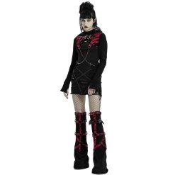 Veste Boléro 'Dark Doll' Noire Et Rouge -Magasin De Mode veste bolero dark doll noire et rouge 4