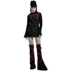 Veste Boléro 'Dark Doll' Noire Et Rouge -Magasin De Mode veste bolero dark doll noire et rouge 6