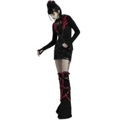 Veste Boléro 'Dark Doll' Noire Et Rouge -Magasin De Mode veste bolero dark doll noire et rouge 8