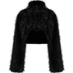 Veste 'Cassiopee' En Fausse Fourrure Noire