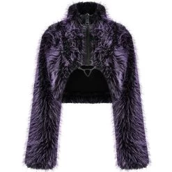 Veste 'Cassiopee' En Fausse Fourrure Pourpre -Magasin De Mode veste cassiopee en fausse fourrure pourpre 6