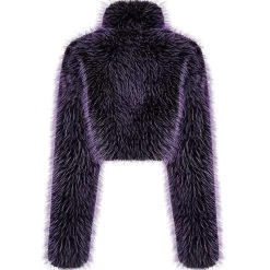 Veste 'Cassiopee' En Fausse Fourrure Pourpre -Magasin De Mode veste cassiopee en fausse fourrure pourpre 7