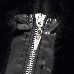 Veste D'Hiver 'Cat Ear' En Fourrure Noire -Magasin De Mode veste d hiver cat ear en fourrure noire 17