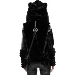 Veste D'Hiver 'Cat Ear' En Fourrure Noire -Magasin De Mode veste d hiver cat ear en fourrure noire 2
