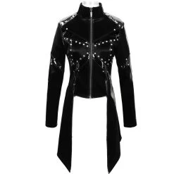 Veste 'Draven' En Simili Cuir Noir -Magasin De Mode veste draven en simili cuir noir 10