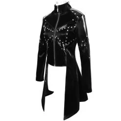 Veste 'Draven' En Simili Cuir Noir -Magasin De Mode veste draven en simili cuir noir 12