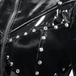 Veste 'Draven' En Simili Cuir Noir -Magasin De Mode veste draven en simili cuir noir 14