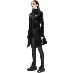 Veste 'Draven' En Simili Cuir Noir -Magasin De Mode veste draven en simili cuir noir 3